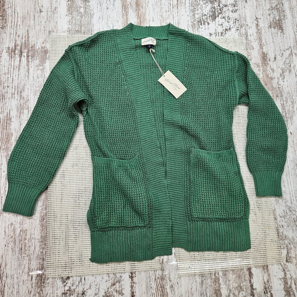 Universal Thread Women's Open Front Cardigan Sweater with Pockets Size XS Green